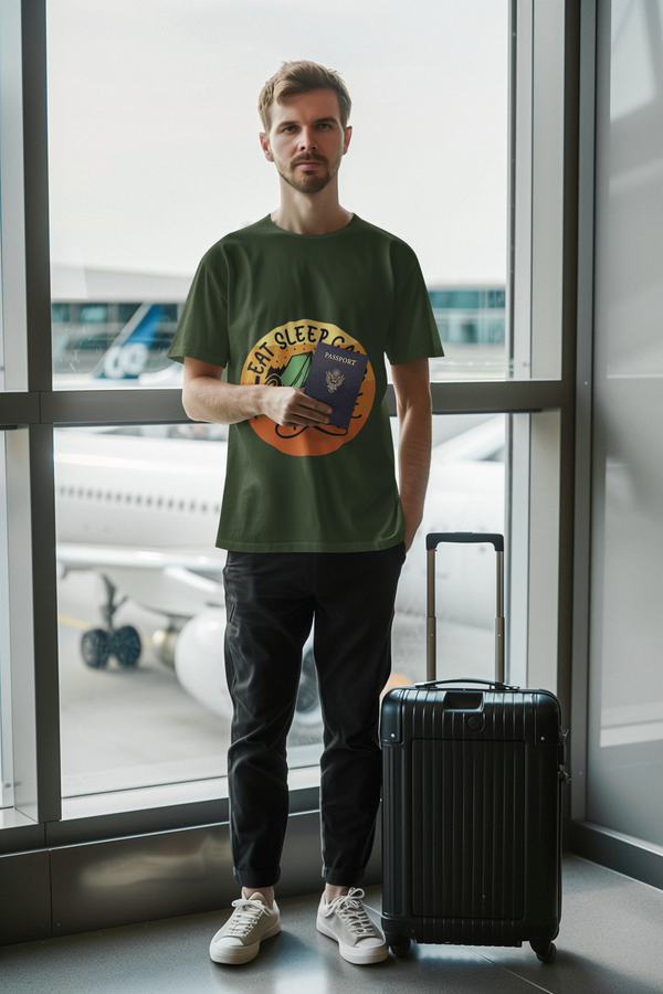 Eat Sleep Camp Unisex Tshirt