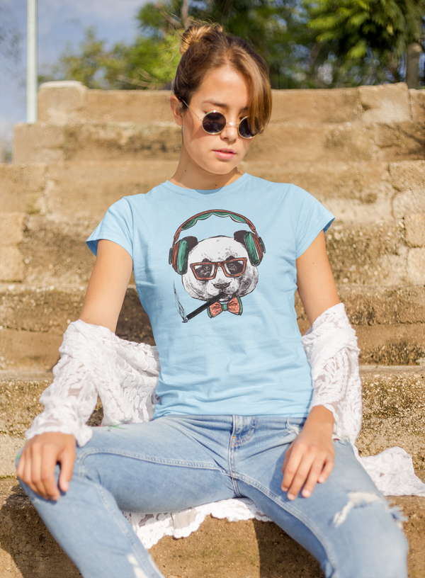 Smoking Panda Unisex Tshirt