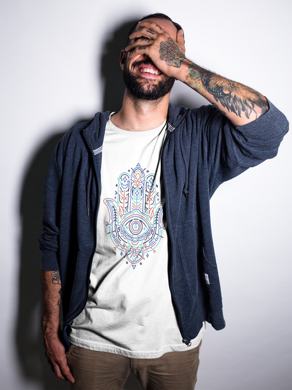 Hamsa Hand Colorful Design Unisex Tshirt